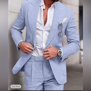 Men's Linen Wedding Suit (NWT)